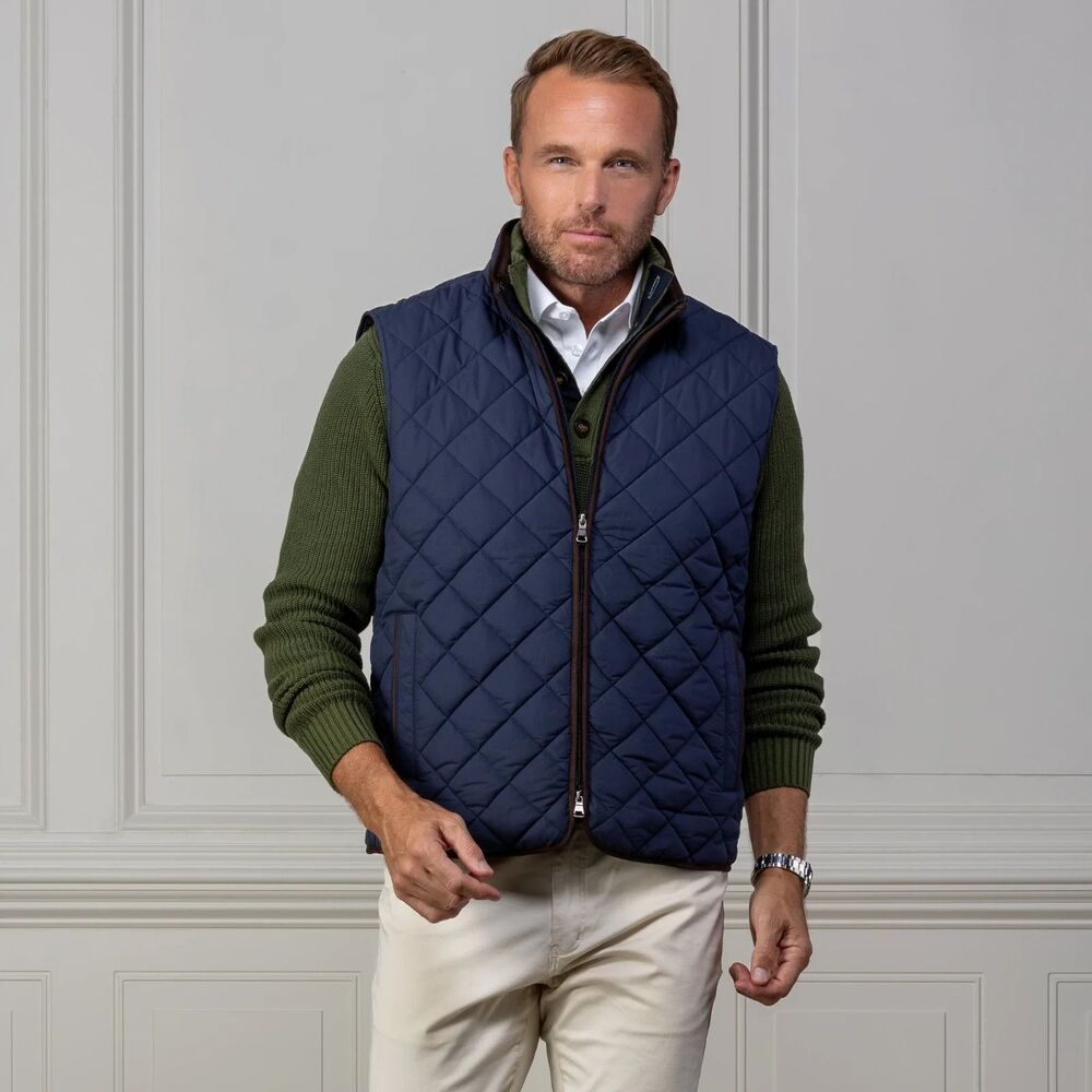 Collars & Co Quilted Vest Mens 2XL Navy Blue Voyager Outdoor Work Hiking NWT